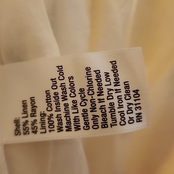 Kaari Blue Size 6 Linen Blend Yellow Blue New - Picture 6 of 6